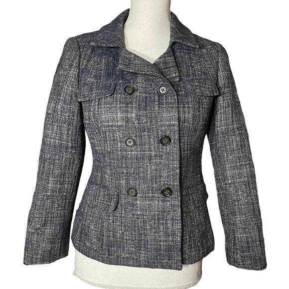 Banana Republic Jackets & Blazers - Linen Blend Blazer 4 Banana Republic Double Breasted Crosshatch Tweed Jacket